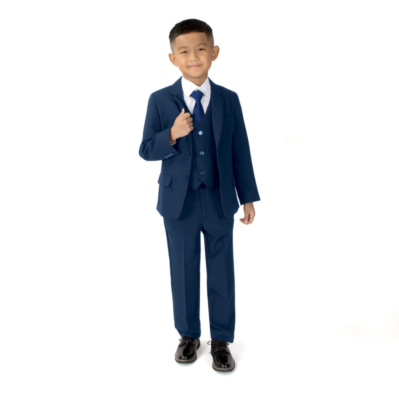 Spring Notion Big Boys' Modern Fit Blue Suit Set 07 - Image 1